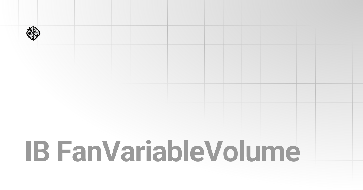 IB FanVariableVolume | Ironbug Primer