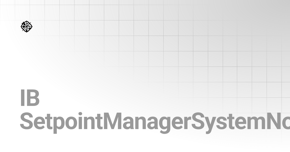 IB SetpointManagerSystemNodeResetHumidity | Ironbug Primer