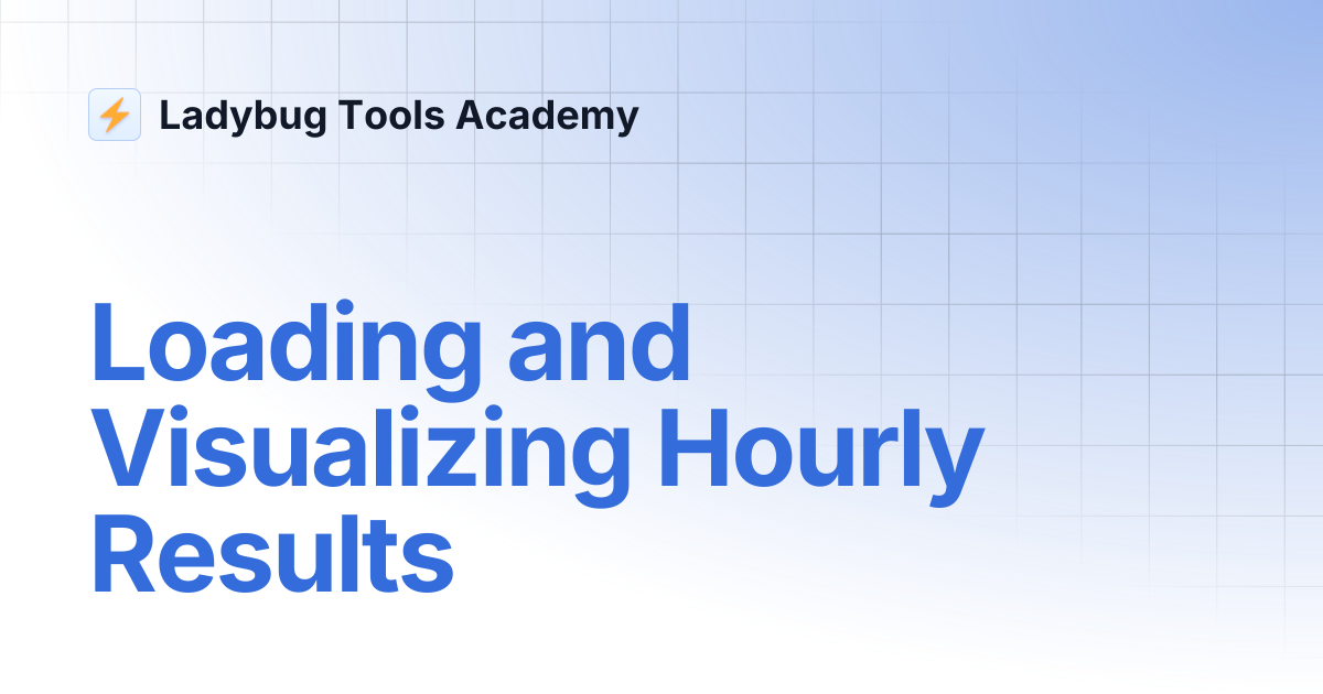 Loading and Visualizing Hourly Results | Energy | Ladybug Tools Academy