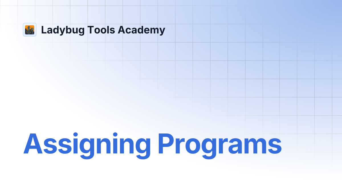 Assigning Programs | Urban Energy with Dragonfly | Ladybug Tools Academy